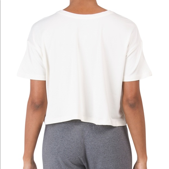 FINAL PRICE DROP ⬇️ Rae Dunn | “Top Knots & Squats” Cropped T-Shirt - Picture 2 of 8